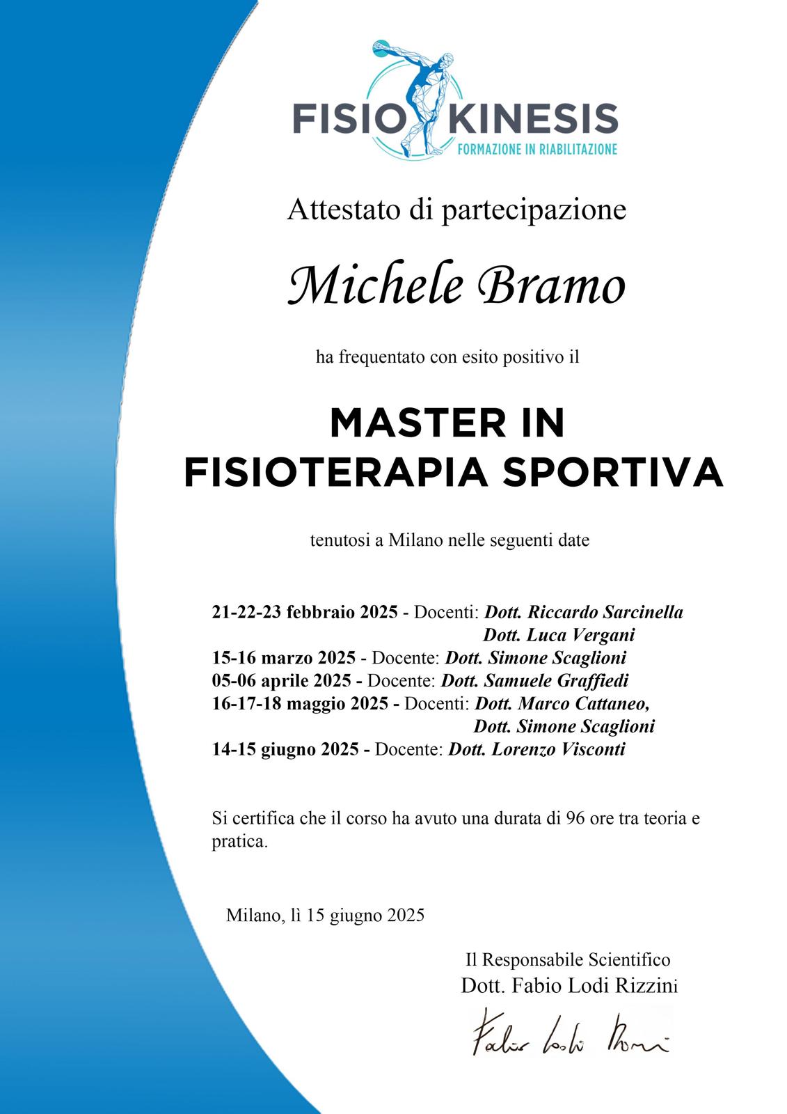 master fisioterapia sportiva